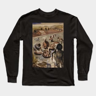 garimpeiros no rio - Candido Portinari Long Sleeve T-Shirt